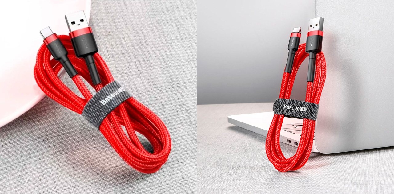 Кабель Baseus cafule Cable USB For Type-C 2A 2m Red+Red