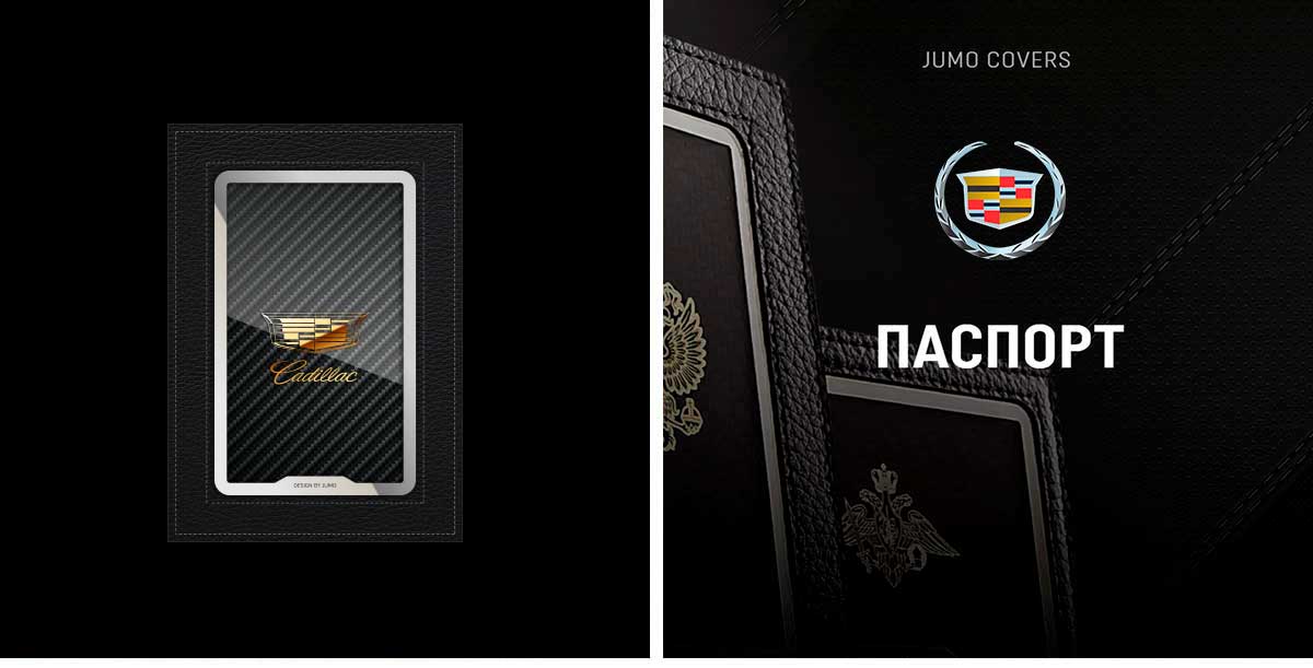 Обложка для паспорта Jumo, натуральная кожа, никель с позолотой 24K, 