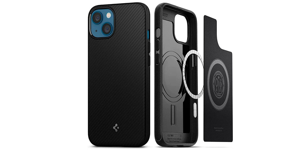 Чехол-накладка-Spigen-Core-Armor-Mag-для-iPhone-13,-полиуретан,-чёрный