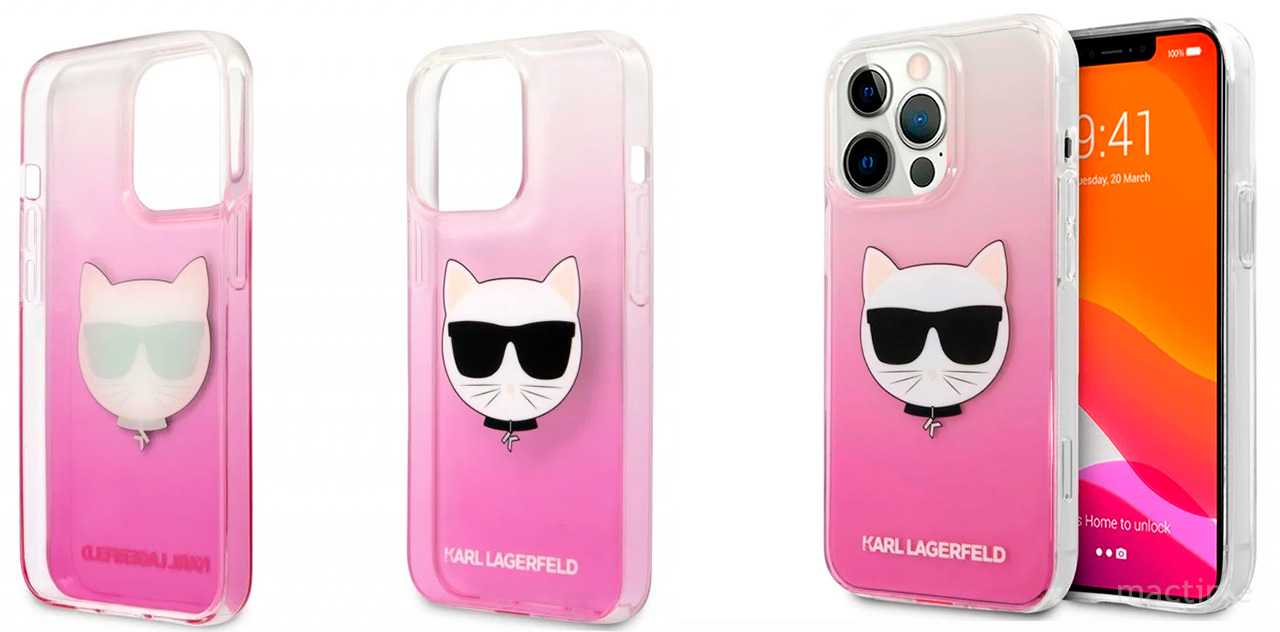 Чехол Lagerfeld Choupette Hard для iPhone 13 Pro Max Розовый