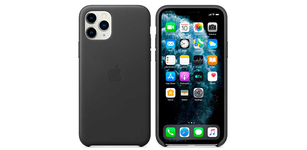 Чехол-накладка-Apple-для-iPhone-11-Pro-Max,-натуральная-кожа,-чёрный-баннер