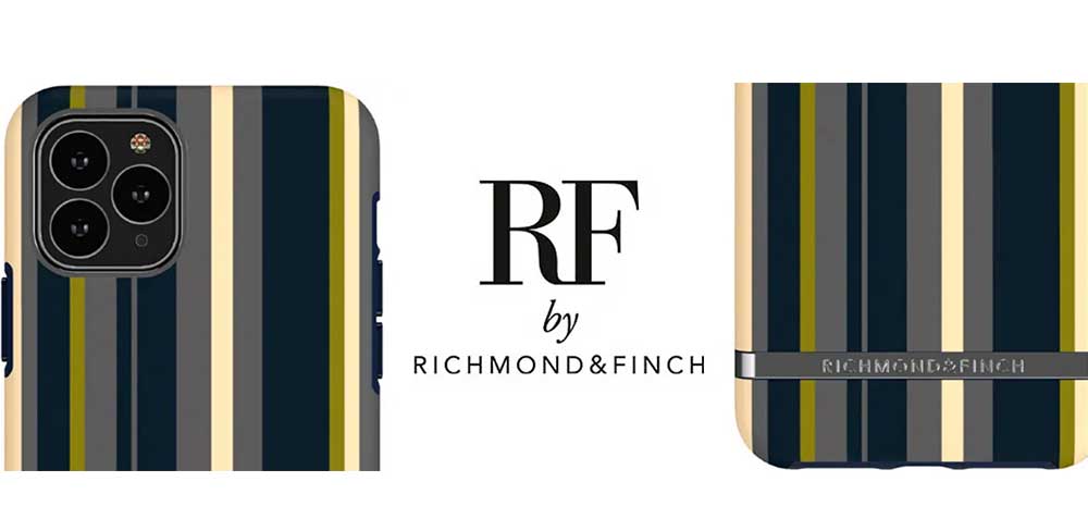 Чехол-накладка-RF-by-Richmond-&-Finch-для-iPhone-11,-поликарбонат,-синие-полоски-баннер