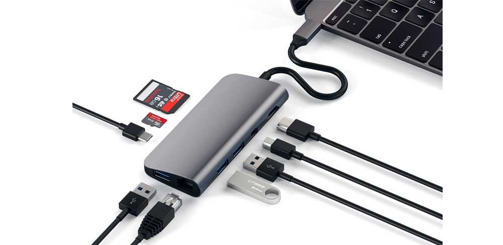 Хаб Satechi Aluminum, с USB-C-описание