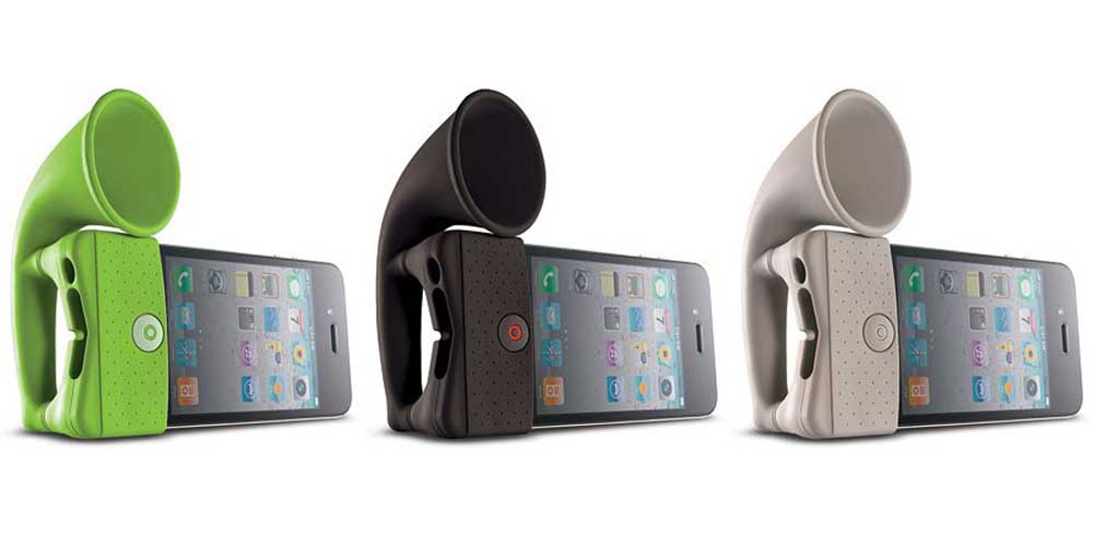 Силиконовая подставка-граммофон Horn Stand для iPhone 4,4S-описание