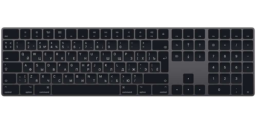 Клавиатура Magic Keyboard с цифровой панелью, русская раскладка-описание