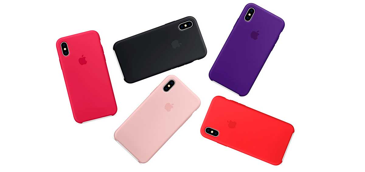 Цветовая линейка оригинальных силиконовых чехлов  Apple для iPhone X