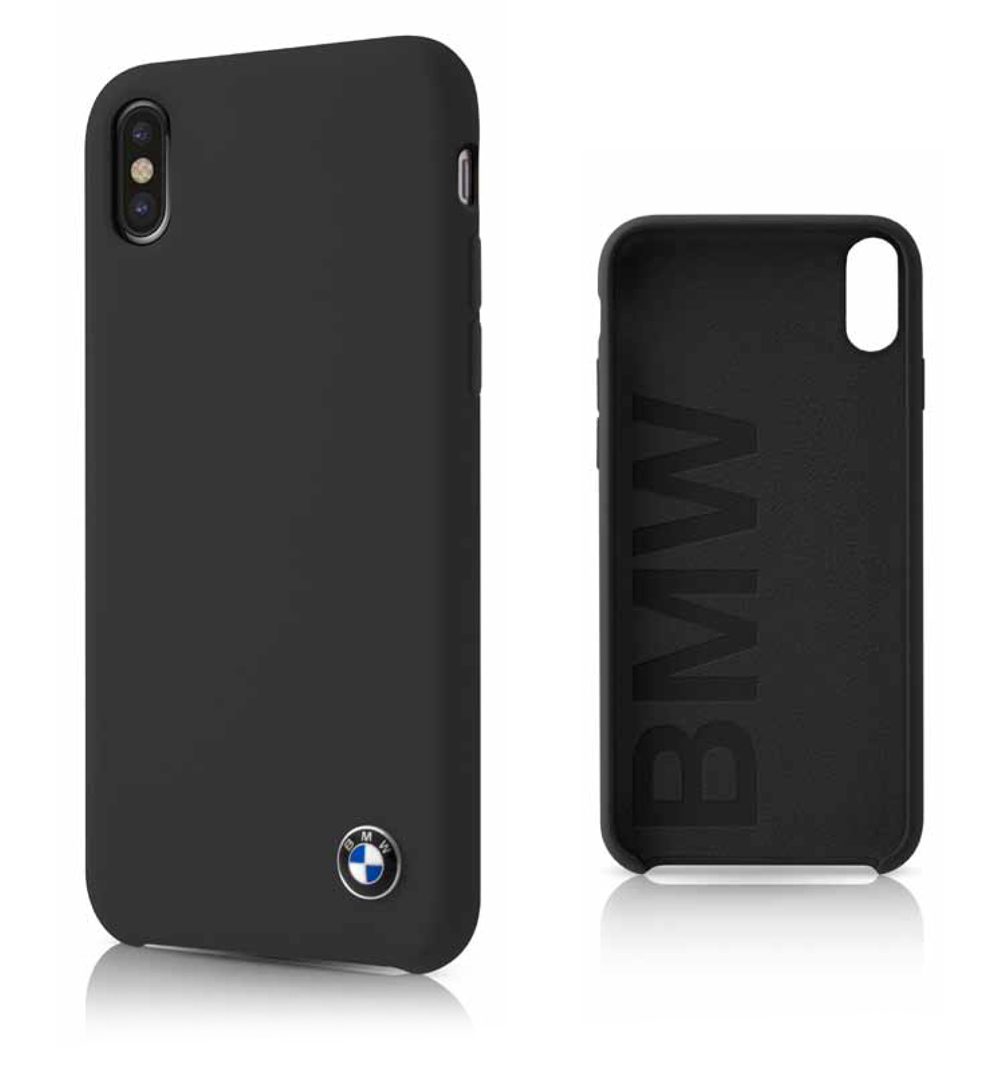 Чехол BMW для iPhone X Signature Liquid silicone Hard TPU, Black