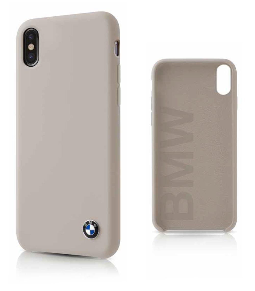 Чехол BMW для iPhone X Signature Liquid silicone Hard TPU, Taupe