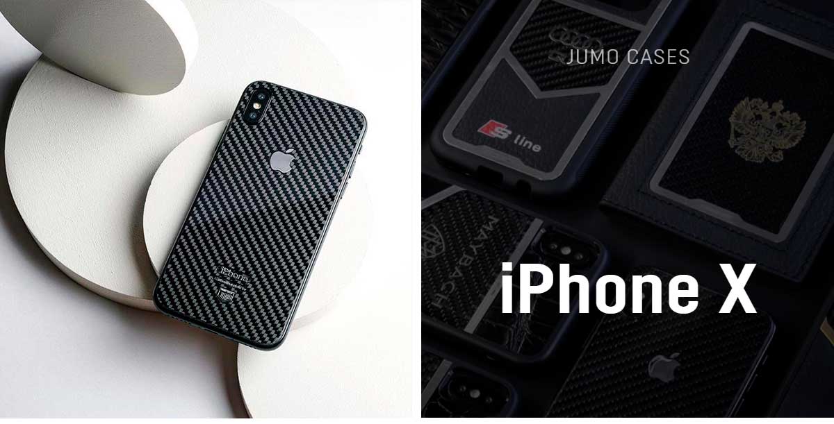 Карбоновое стекло Jumo Carbon Glass на iPhone X