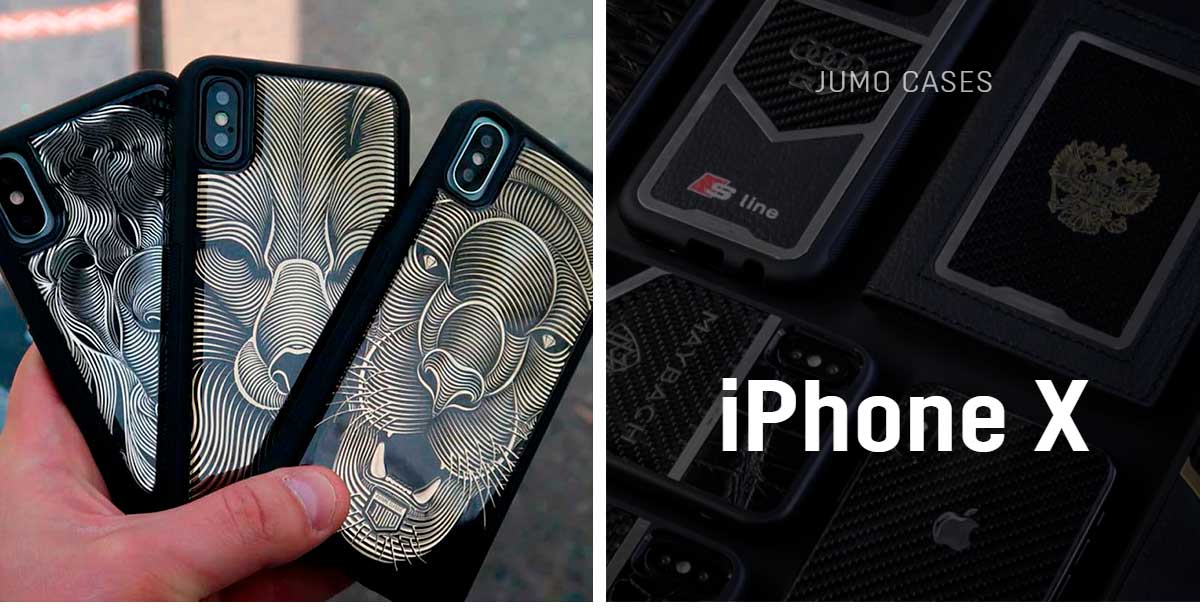Описание чехла Jumo-Case-для-iPhone-X-карбон-и-никель-Звери