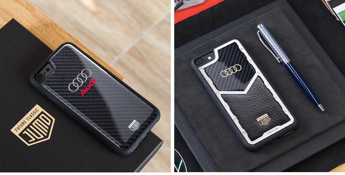 Чехол Jumo Case для iPhone 8, карбон, высокоточная печать, "Audi"-описание