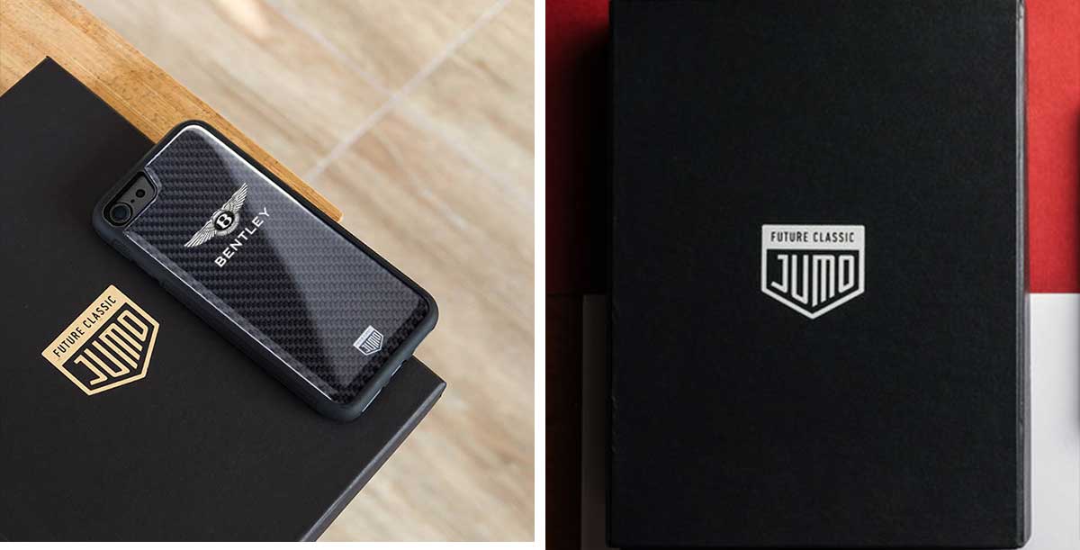 Чехол Jumo Case для iPhone 7/8, карбон, стальная рамка, никель с позолотой 24К, "Bentley"-описание
