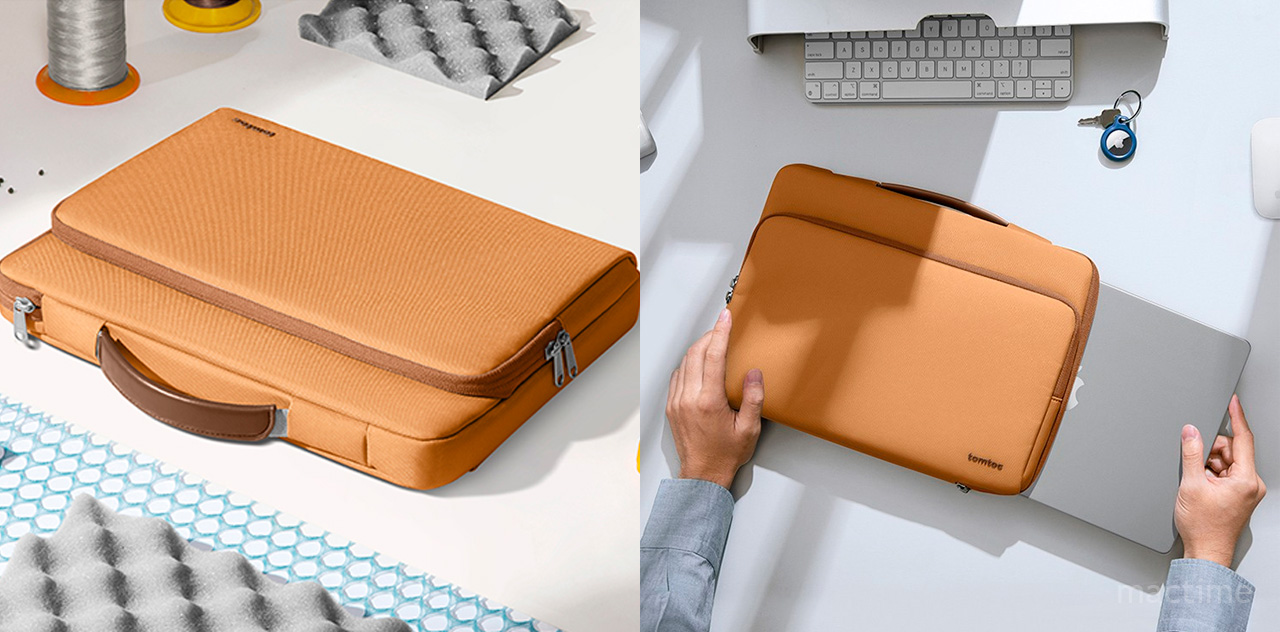 Сумка Tomtoc Defender Laptop Handbag A14 бронзового цвета для ноутбуков до 15.6"