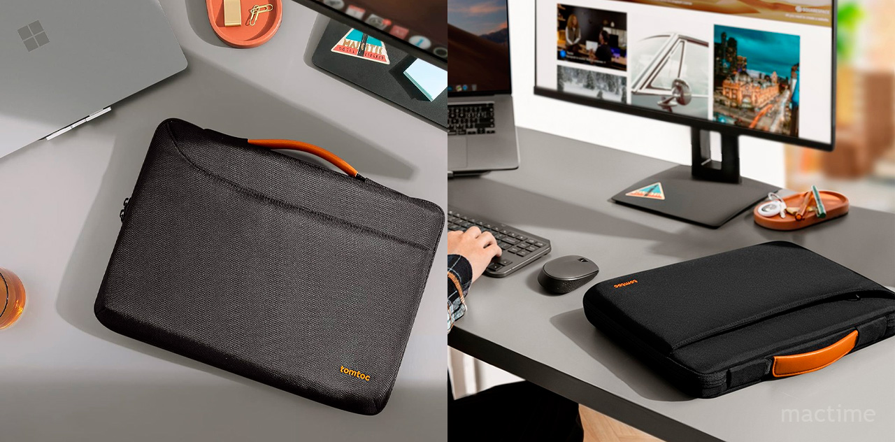 Сумка Tomtoc Defender Laptop Handbag A22 чёрного цвета для ноутбуков 15.6"