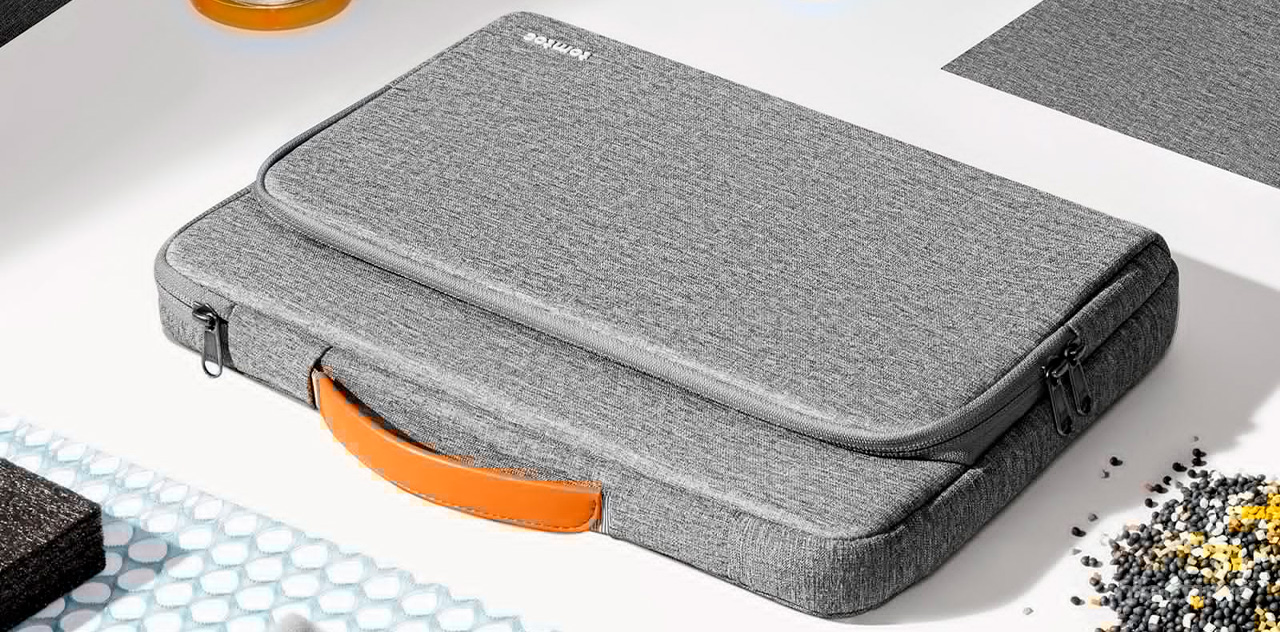 Сумка Tomtoc Defender-A14 Laptop Briefcase 13.5" серого цвета