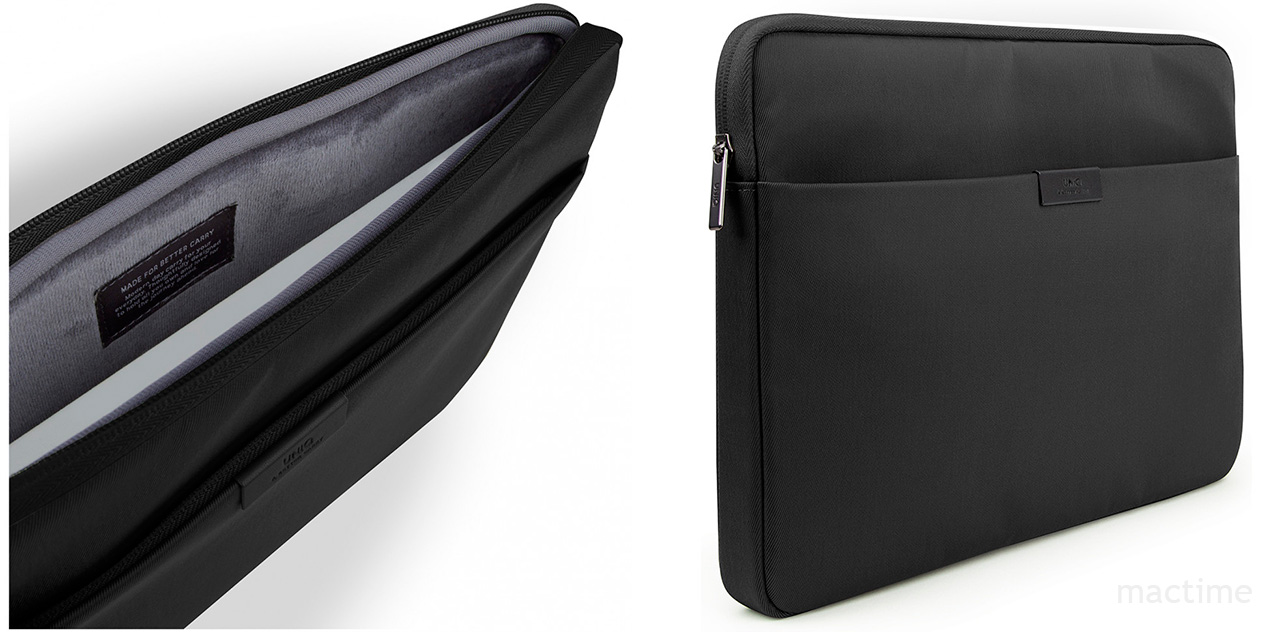 Чехол Uniq Bergen Nylon Laptop sleeve чёрного цвета