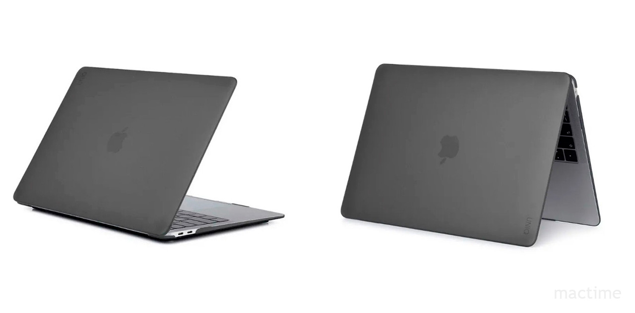 Полупрозрачный чехол Uniq HUSK Pro CLARO серого цвета для MacBook Air 13 (2022 M2)