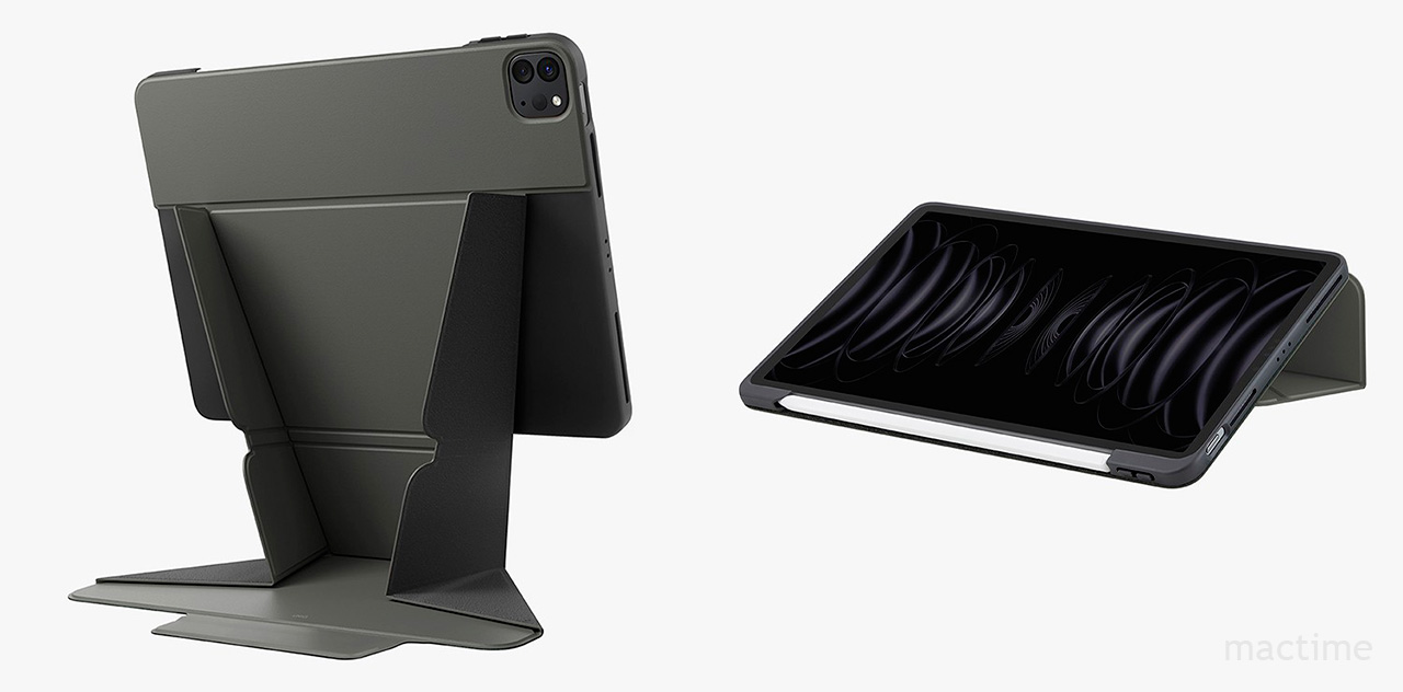 Чехол Uniq RYZE Multi-angle case для iPad Pro 11 (2022/21) / Air 10.9 (2022/20) зелёного цвета