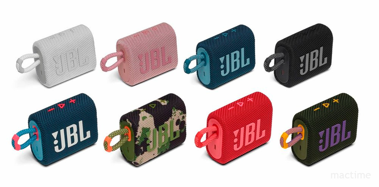 Портативная колонка JBL Go 3 синего цвета