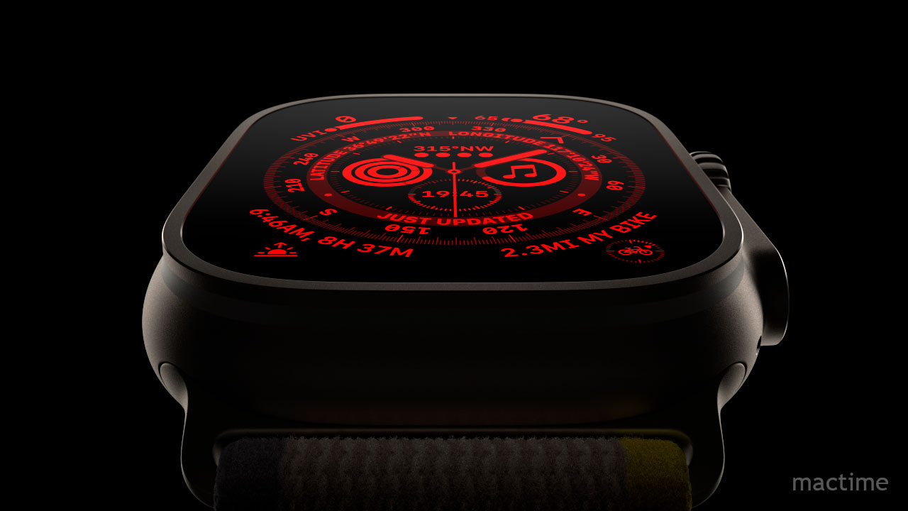Четкий и яркий дисплей Apple Watch Ultra