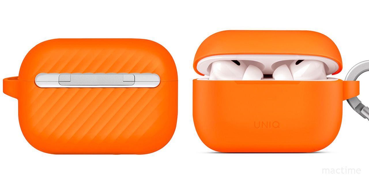 Чехол Uniq Vencer для Airpods Pro 2 оранжевого цвета