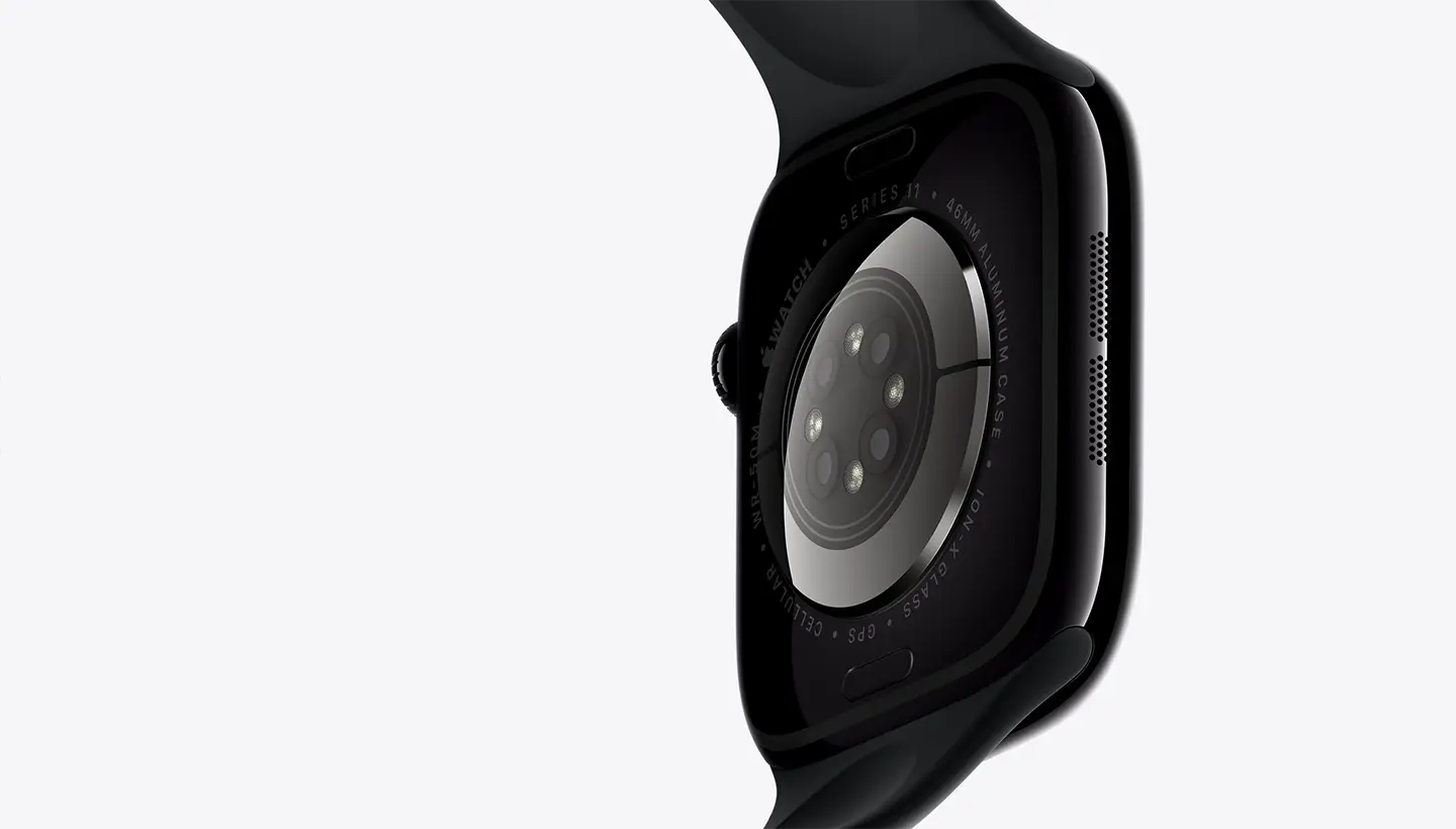 На изображении слайд про Apple Watch Series 11 описывающий сенсоры