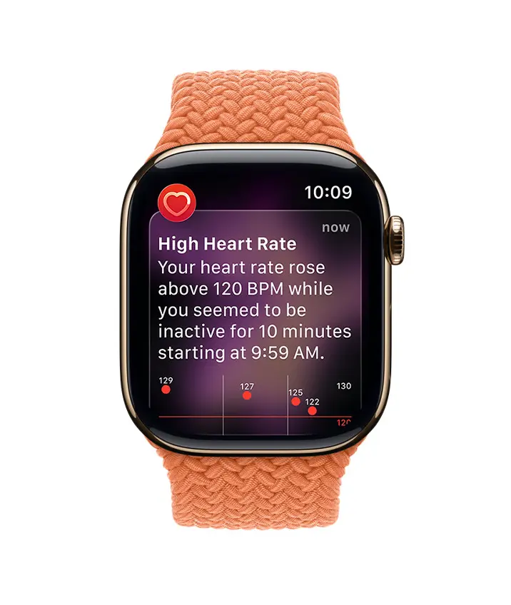 На изображении слайд про Apple Watch Series 11 и контроль пульса