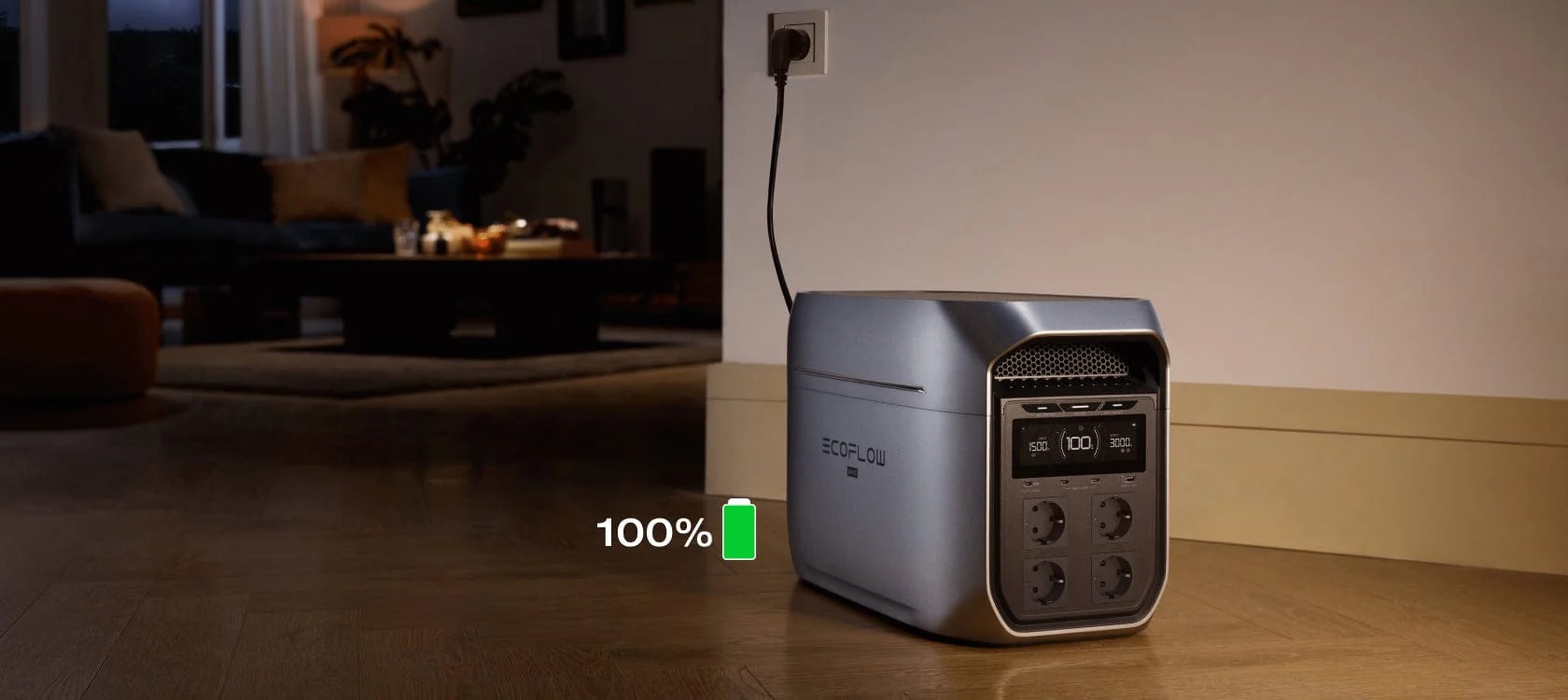 Зарядка EcoFlow DELTA 3 Max Plus от электросети