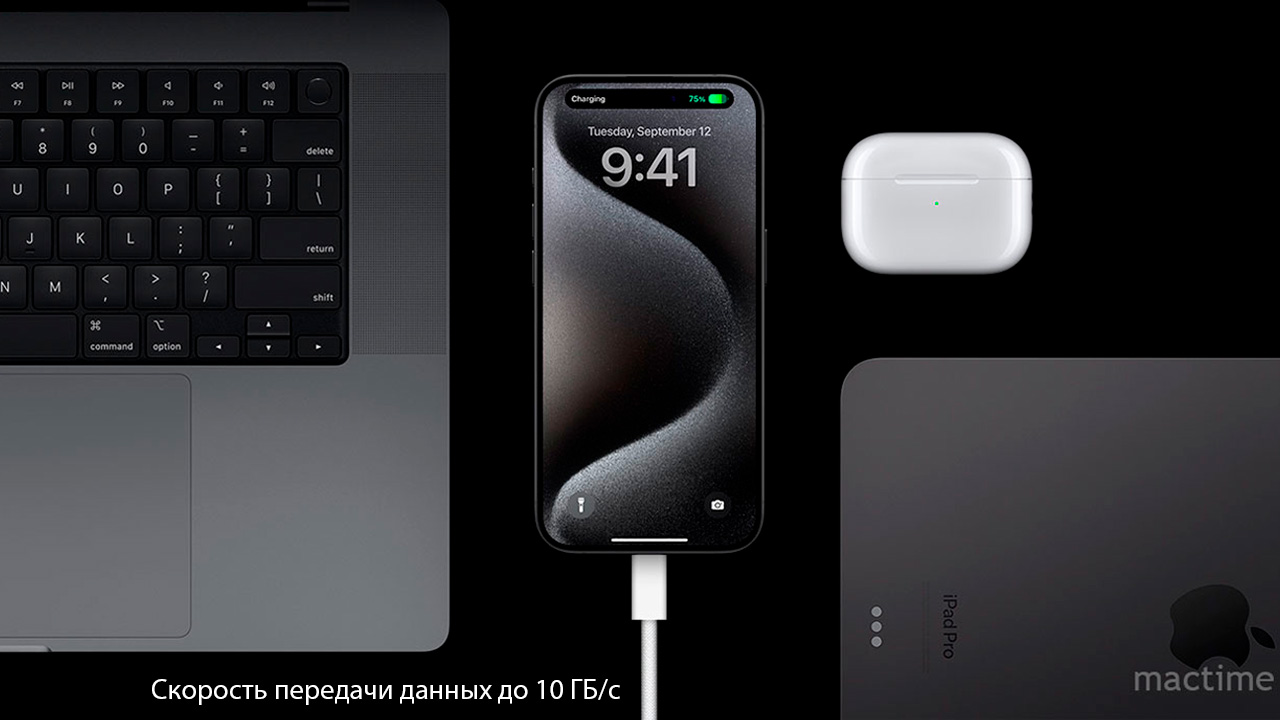 Новый порт Type-C в iPhone 15 Pro Max