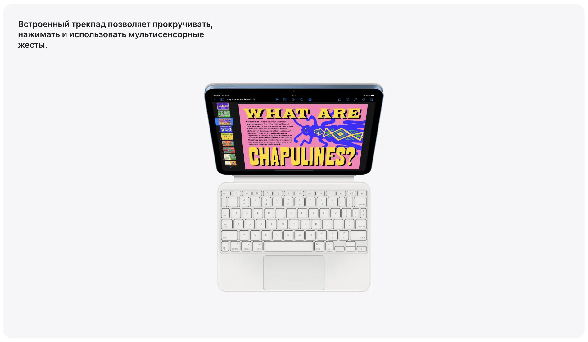 Трекпад в Apple iPad 11" (2025), A16, Wi-Fi