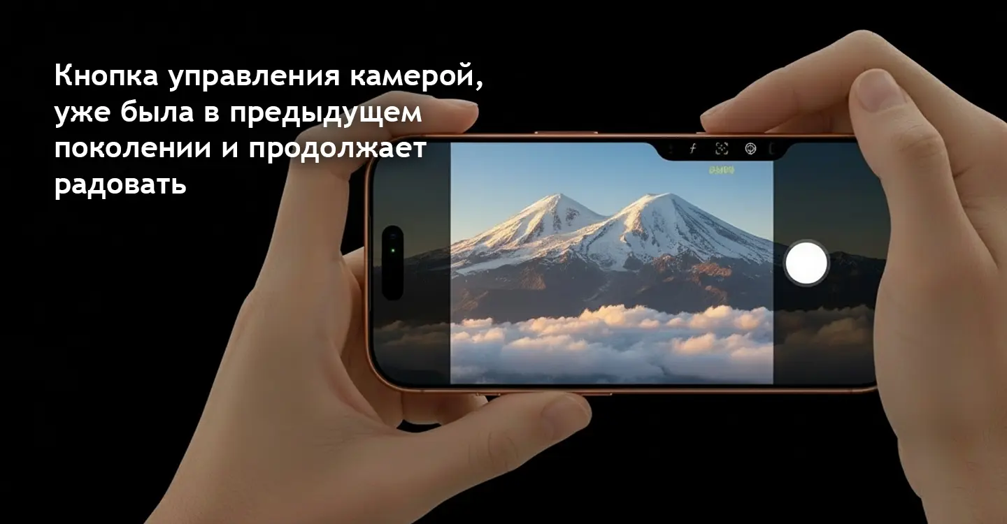 Кнопка управления камерой, уже была в предыдущем поколении и продолжает радовать