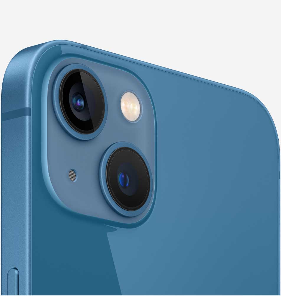 Вид на камеры iPhone 13 Небесно-голубой