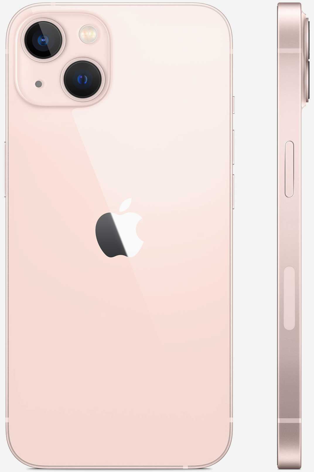 Вид с двух сторон на iPhone 13 mini Розовый