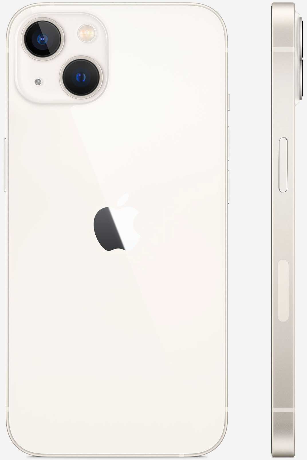 Вид с двух сторон на iPhone 13 mini Сияющая звезда