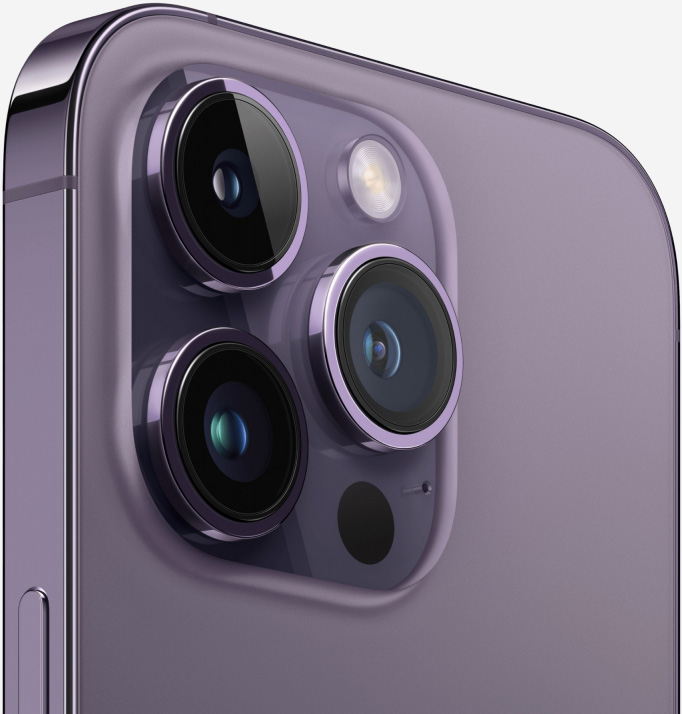 Вид на камеры iPhone 14 Pro Max Глубокий фиолетовый