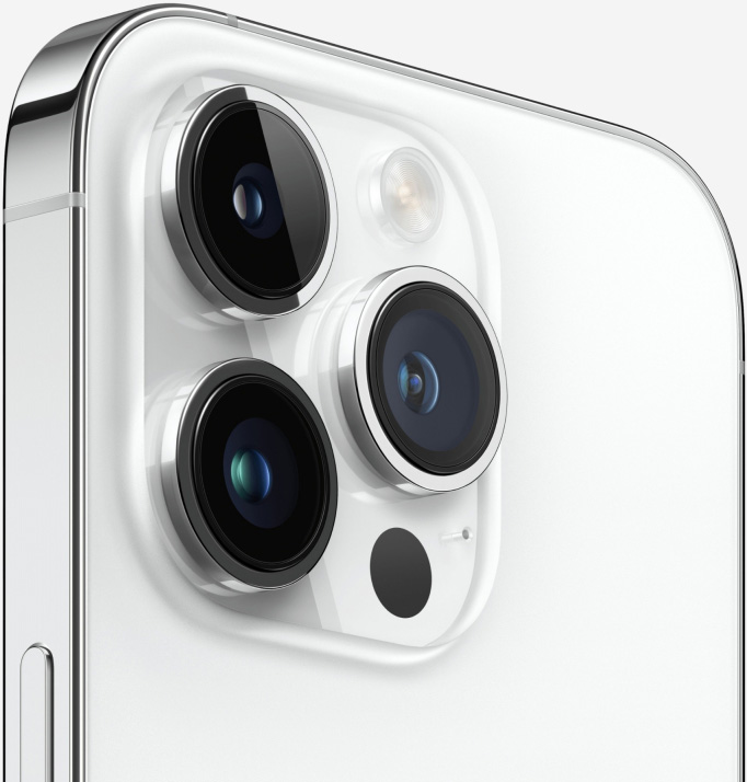Вид на камеры iPhone 14 Pro Серебристый