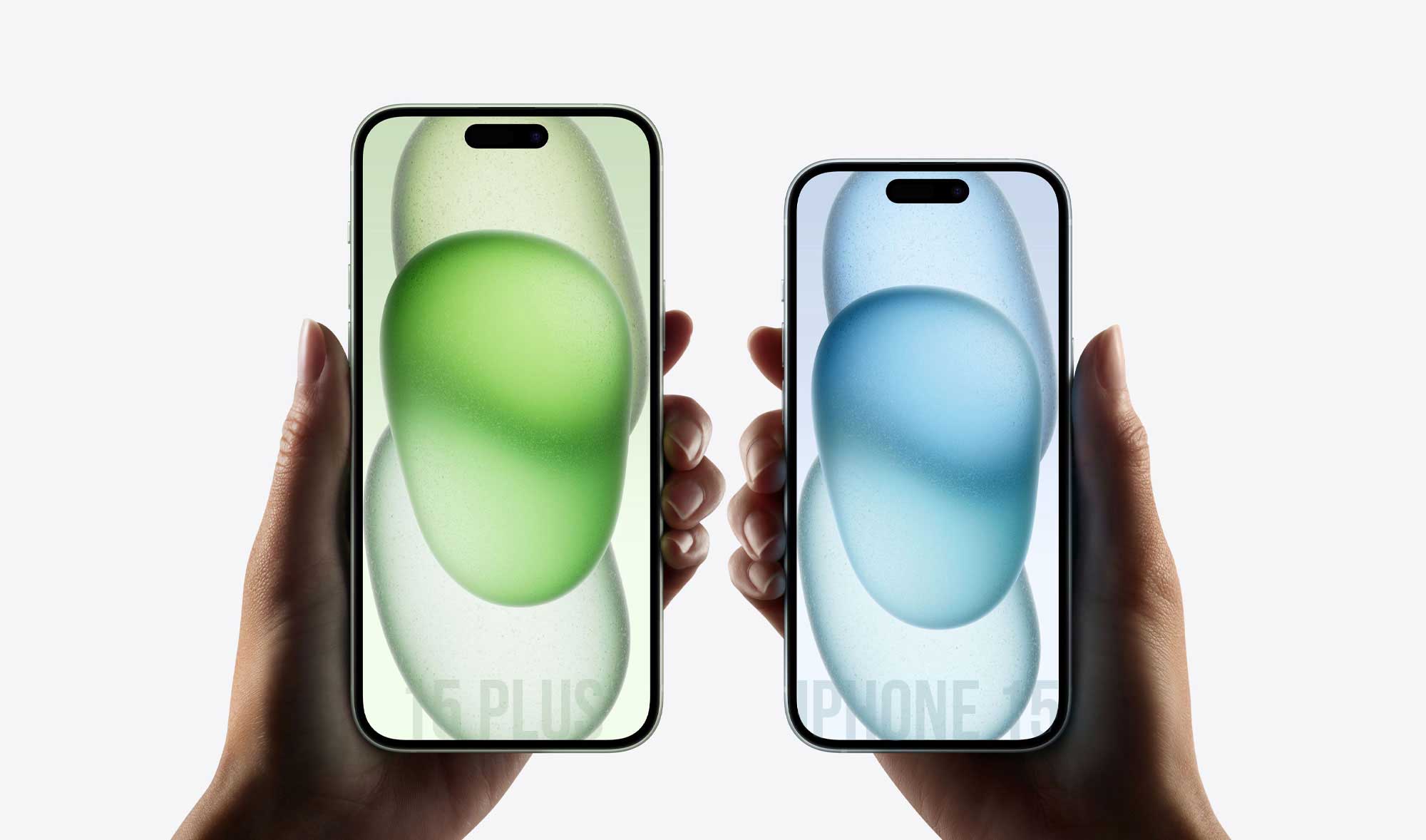 Сравнение размеров дисплея iPhone 15 Plus