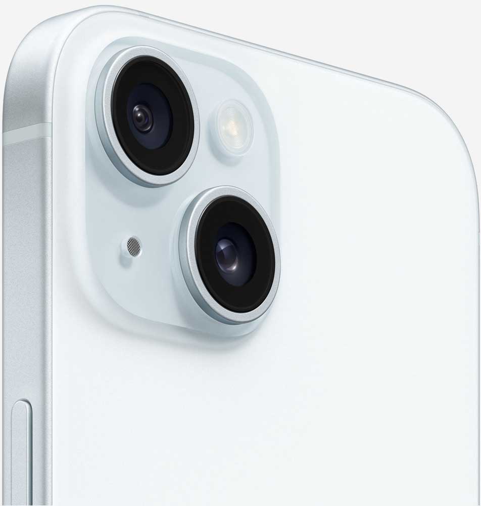 Вид на камеры iPhone 15 Plus Голубой