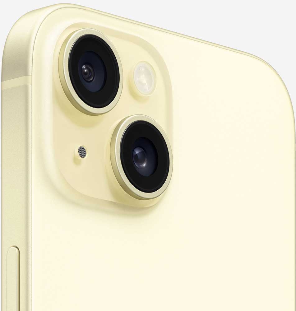 Вид на камеры iPhone 15 Plus Желтый