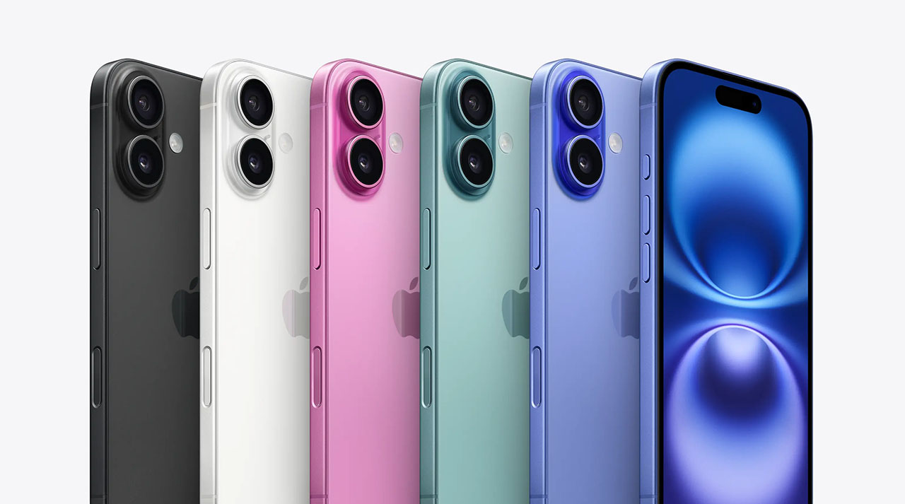 Показаны все цвета iPhone 16 Plus и iPhone 16