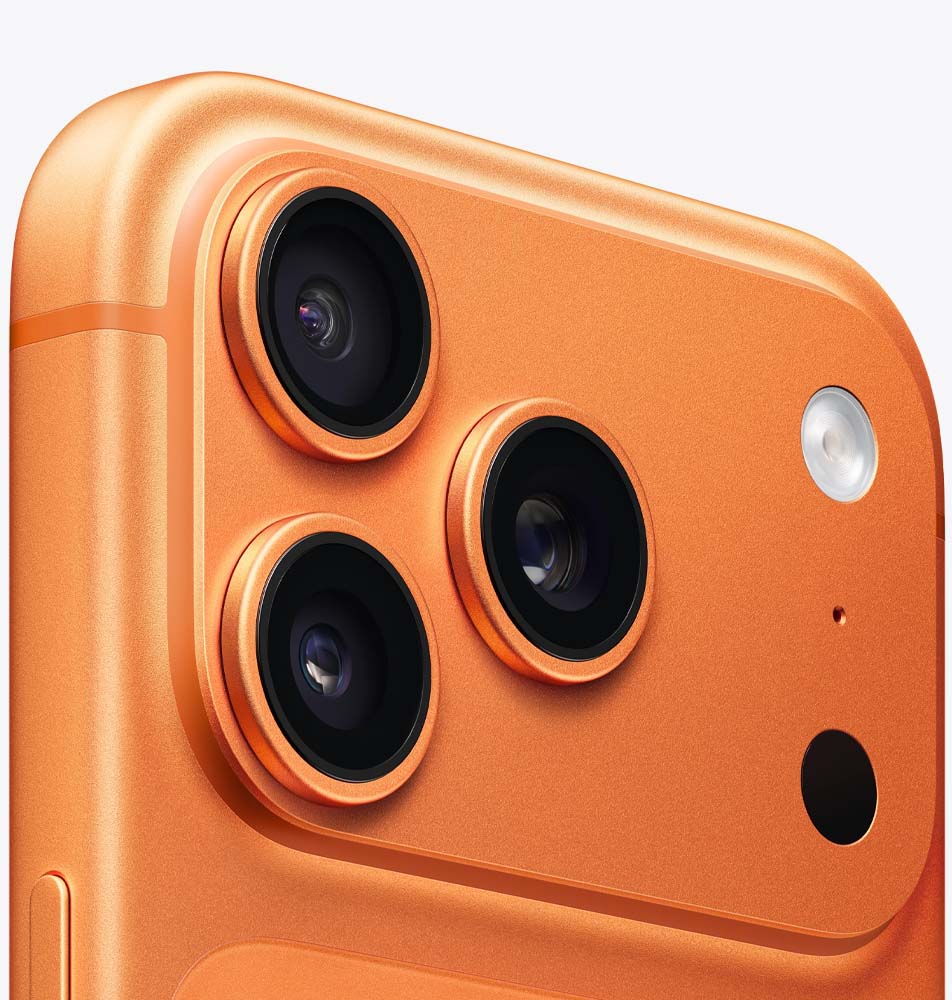 Вид на камеры iPhone 17 Pro Космический оранжевый