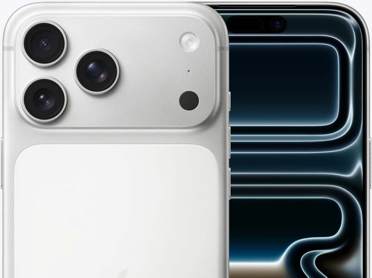 Вид дисплея на iPhone 17 Pro Max Серебрстый