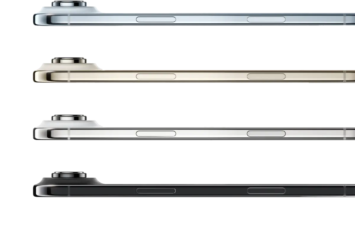 Изображенние по цветам моделей iPhone Air