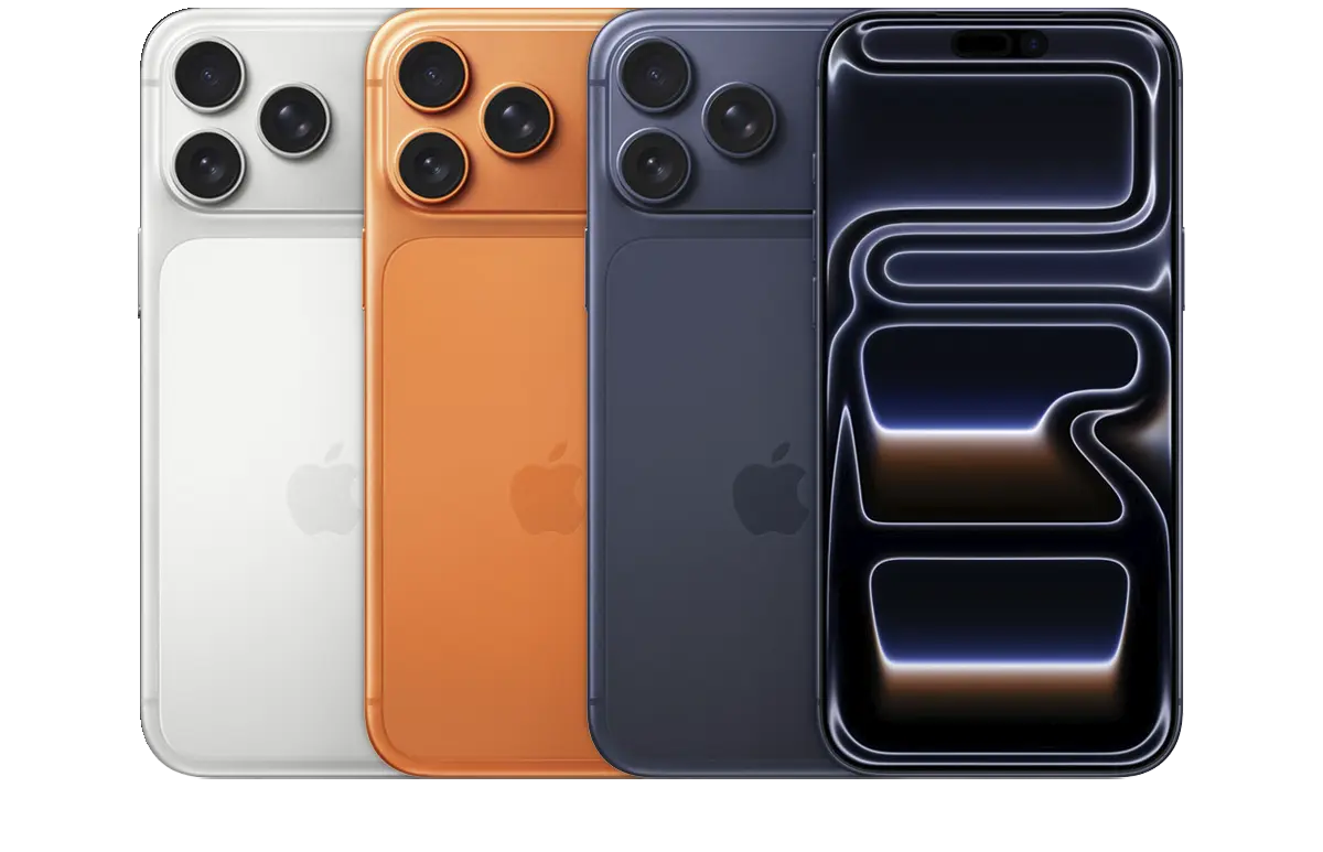 Изображенние по цветам моделей iPhone 17 Pro