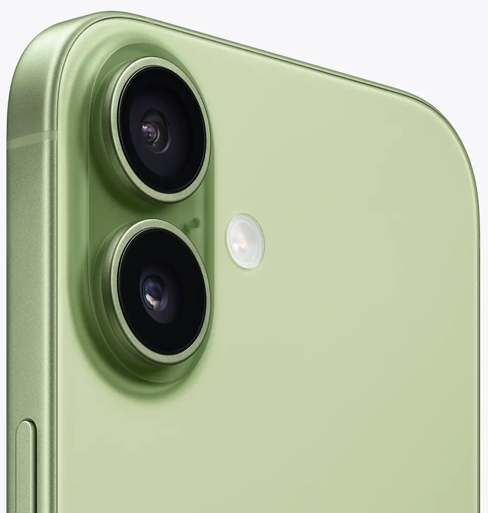 Вид на камеры iPhone 17 Шалфейный зелёный