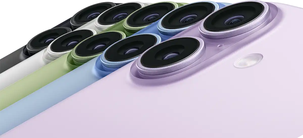 Изображенние по цветам моделей iPhone 17