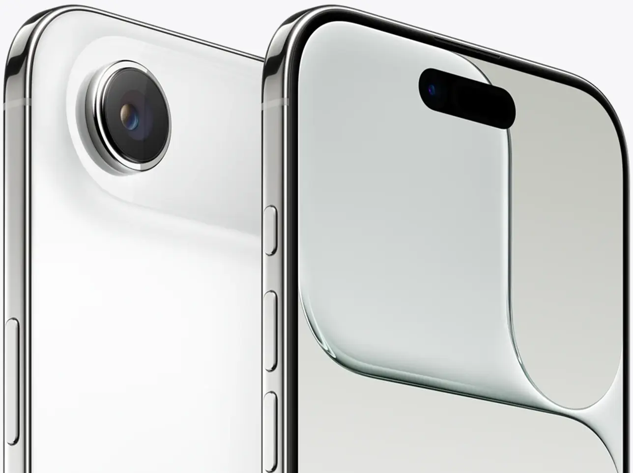 Вид с двух сторон на iPhone Air Облачный белый