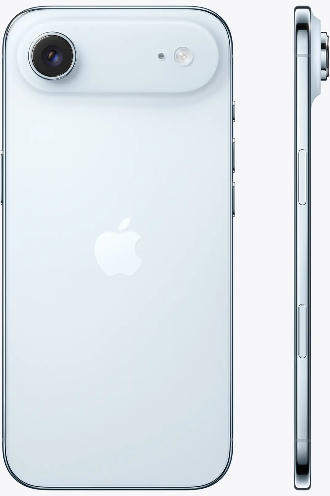 Вид с двух сторон на iPhone Air Небесно-голубой