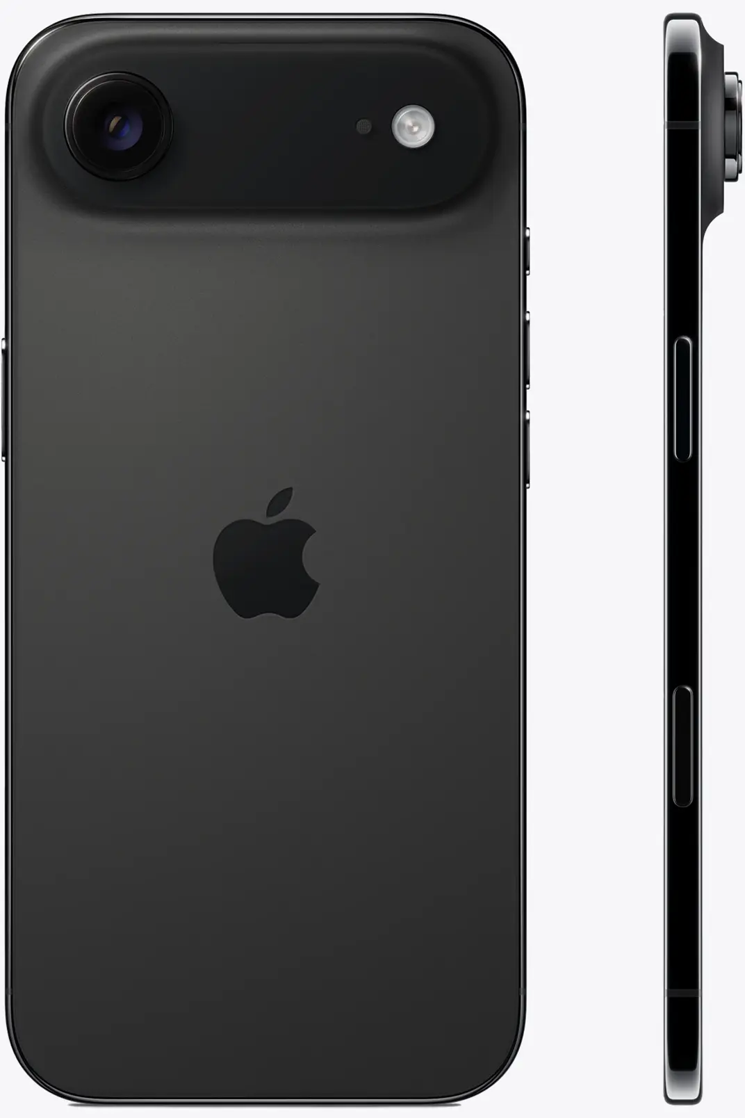 Вид с двух сторон на iPhone Air Космический чёрный