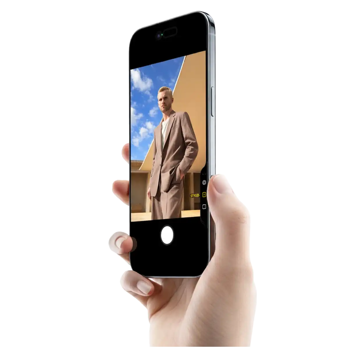 Изображенны, использование кнопки управления камерой на iPhone Air